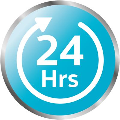 Contents stay sterile for up to 24 hours