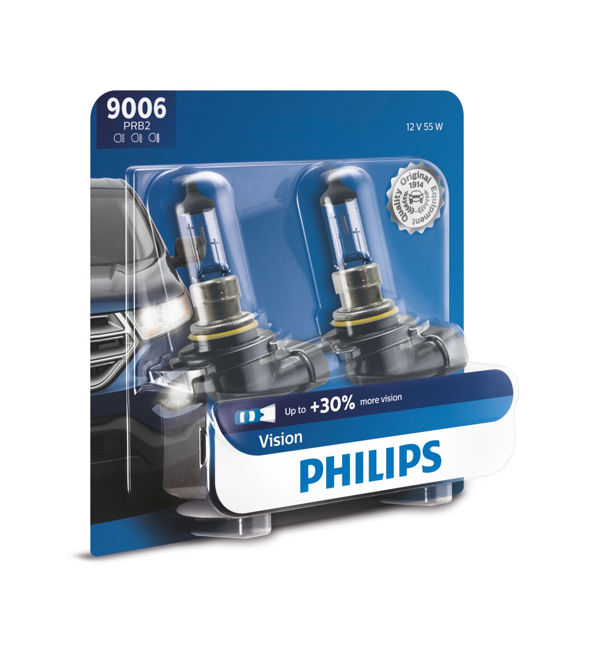 Philips H7 Vision Headlight, Pack of 2 