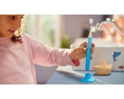 Colorful handle and fun stand