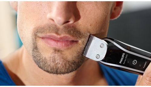 Trimmen Sie Gesicht, Nacken und Koteletten für einen perfekten Look