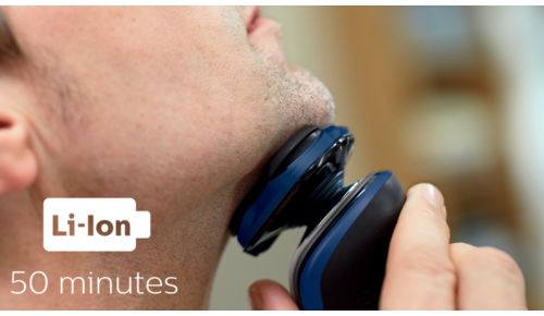 50 minutes of cordless shaving
