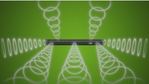 2 integrierte, diagonal ausgerichtete Hochtöner für einen weiteren Raumklang