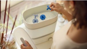 Design prevents water from getting trapped in the nipple