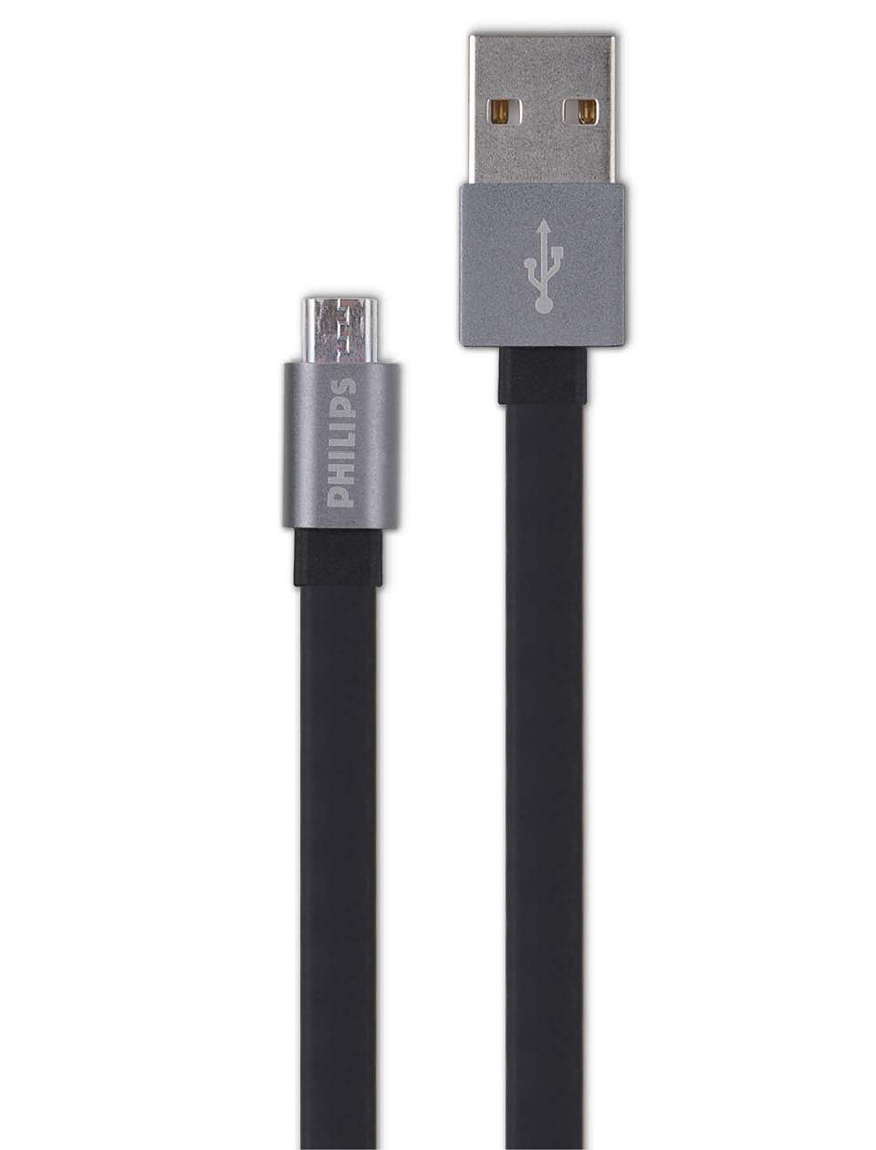 Cabo para carga e micro USB para sincronização de 1,2 m