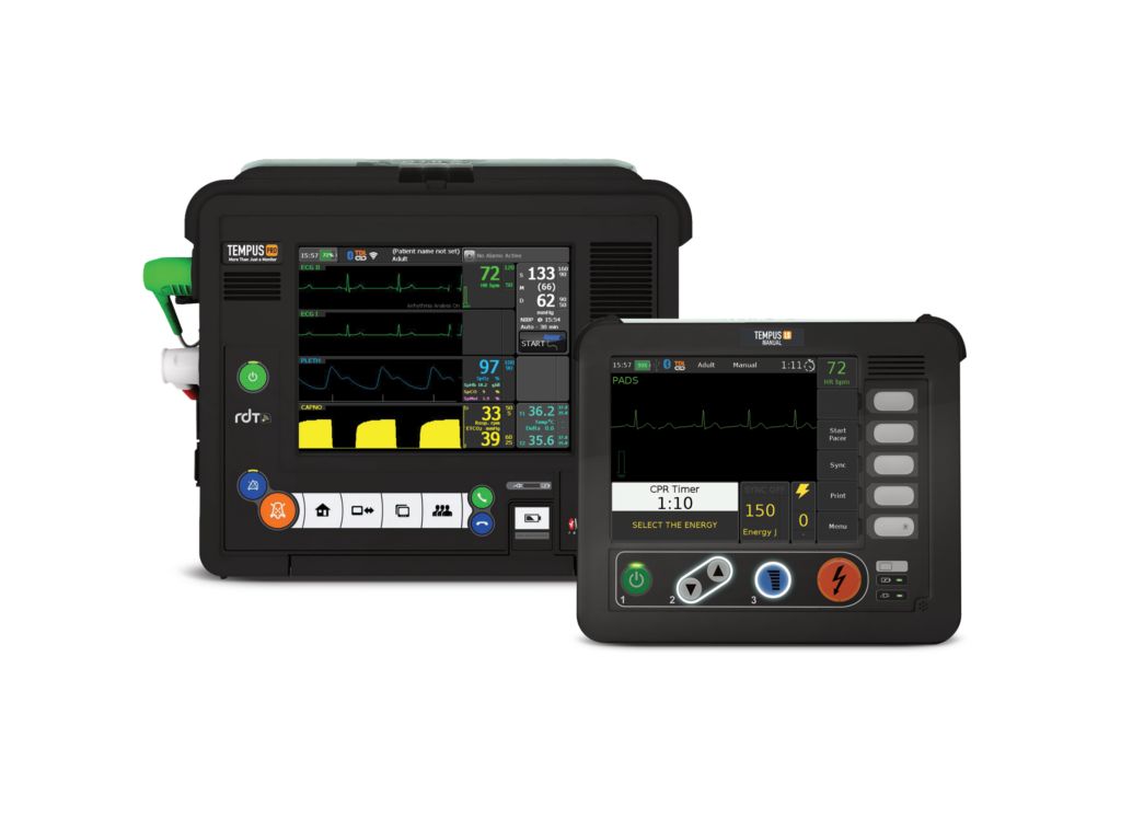 Tempus ALS monitor defibrillator with Tempus Pro monitor and Tempus LS-Manual defibrillator