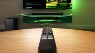 Controle su barra de sonido y televisor con un solo control remoto