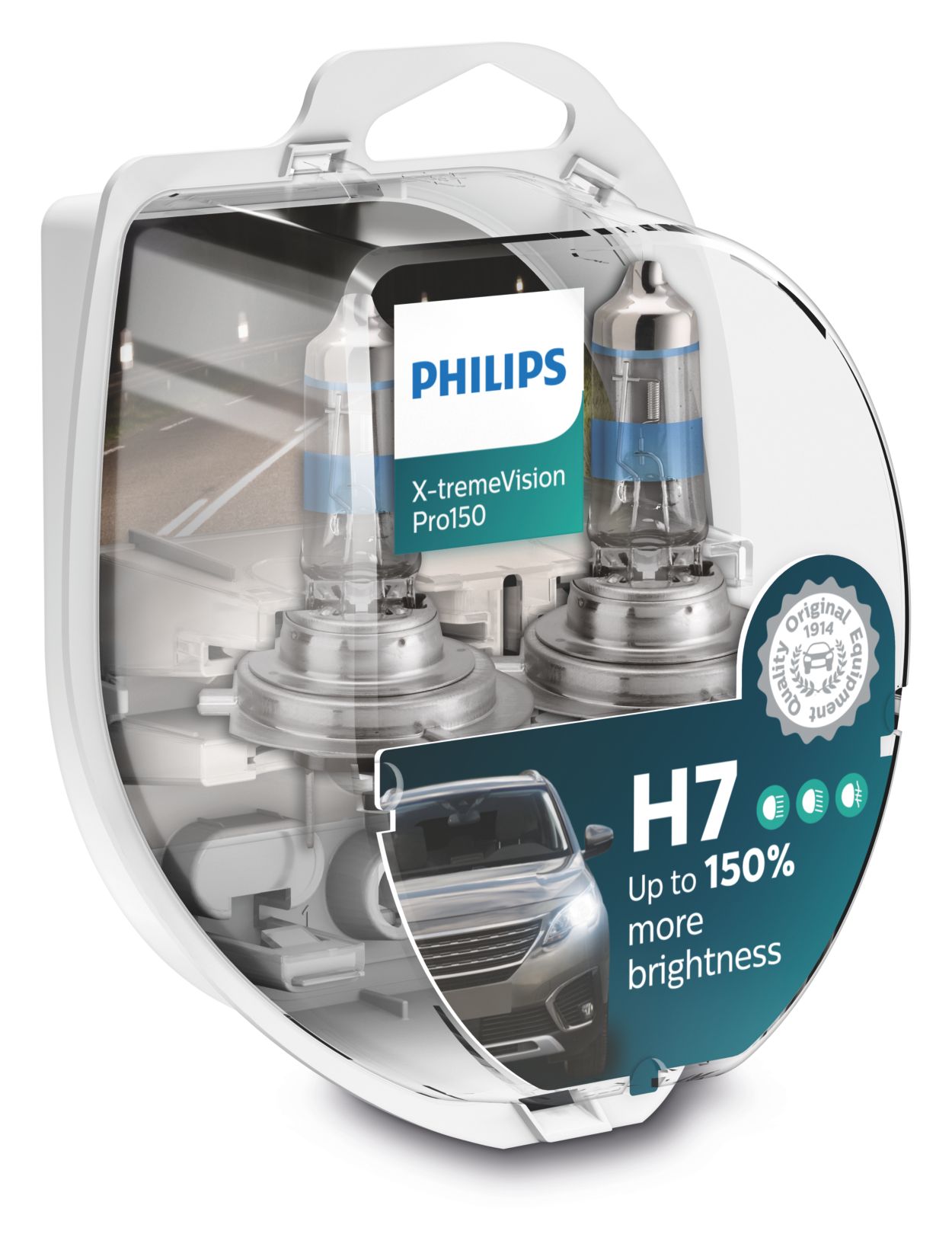 Philips 12972XVS2 H7 Extreme Vision 2-Pack Light Bulb 