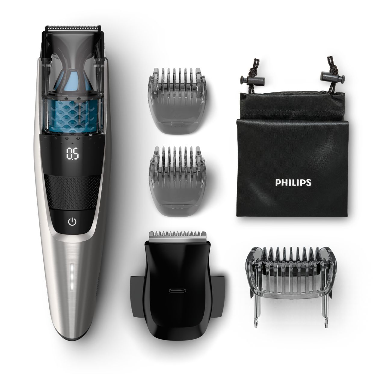 Beardtrimmer series 7000 Regolabarba con sistema aspirante BT7220/15