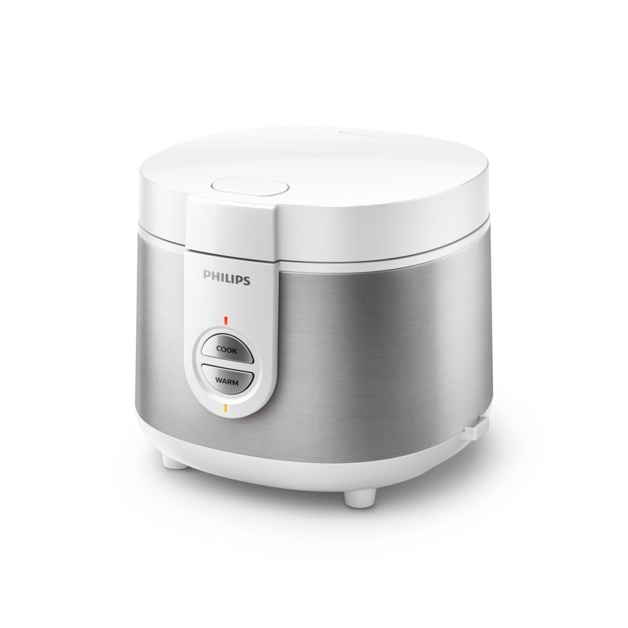 4 Cup - 0.8 Liter - Rice Cooker with Steamer - White Body, 1