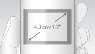 Afişaj color TFT de 4,3 cm (1,7") cu contrast înalt