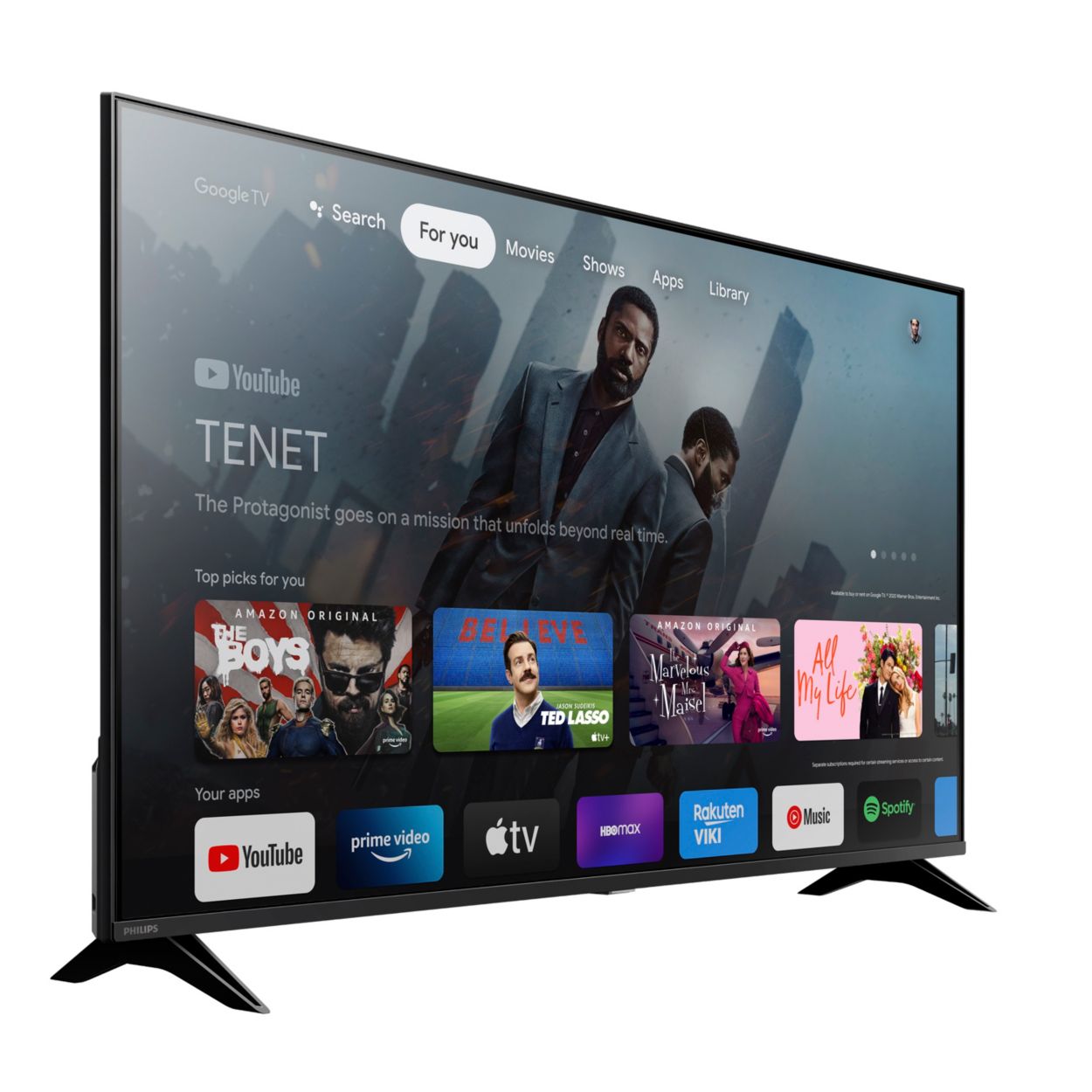 7600 series Borderless design Google TV 55PUL7672/F7 | Google TV