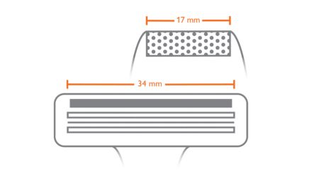 Detail foil shaver fits better in small spaces than a blade