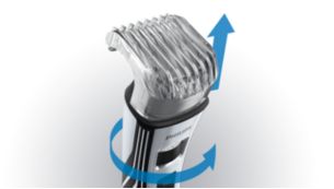 Recortador para barba con 12 posiciones de longitud entre 0,5 mm y 10 mm