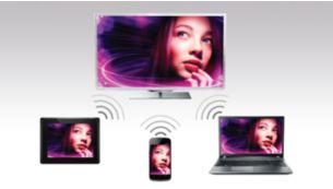 สตรีมสื่อจากสมาร์ทโฟน/แท็บเล็ตด้วยแอพ Media Centre