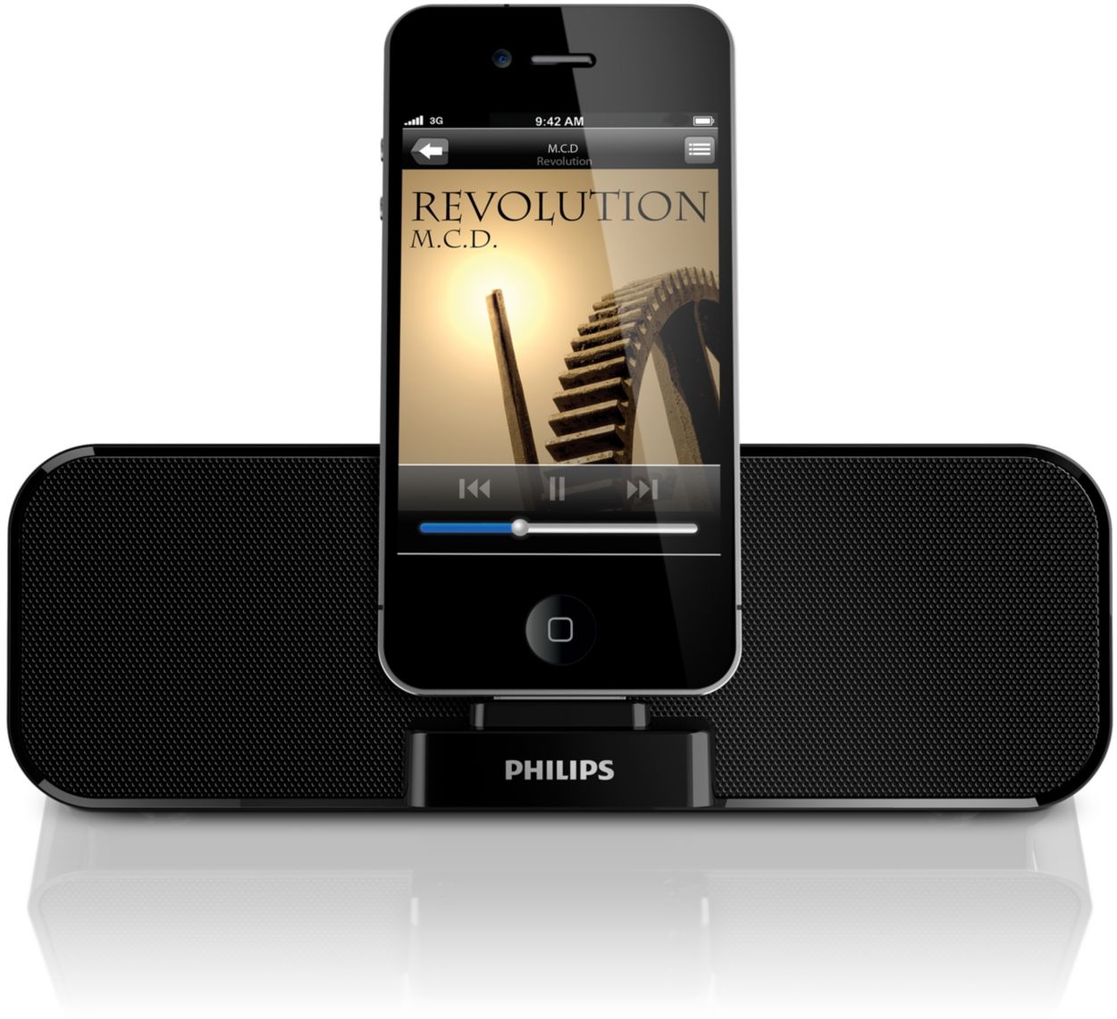 Enjoy music from your iPod/iPhone