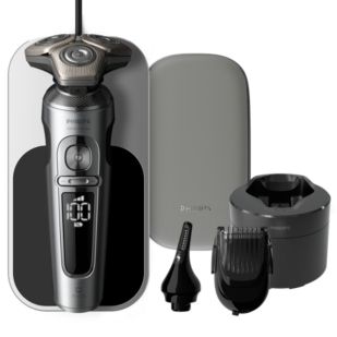 Shaver S9000 Prestige Elektrischer Nass- und Trockenrasierer mit SkinIQ