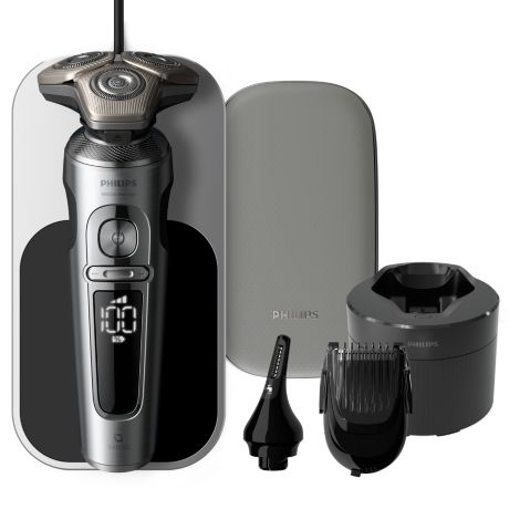 SP9885/35 Shaver S9000 Prestige Elektrischer Nass- und Trockenrasierer mit SkinIQ