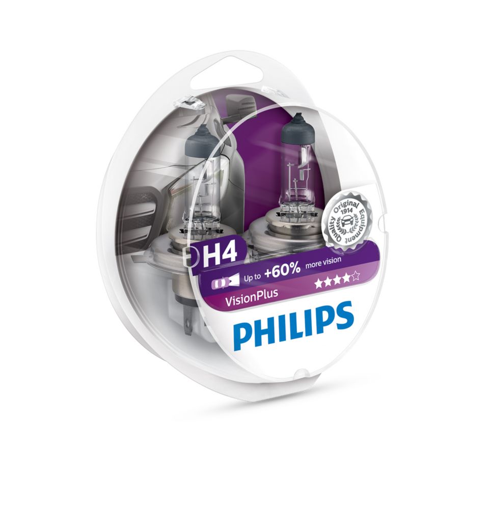 Lámpara moto Philips H-4 12v 60/55w Visionmoto 12342PRBW