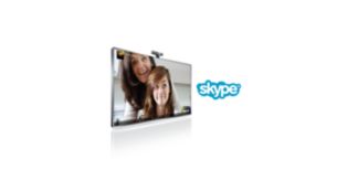 Veiciet Skype™ balss un video zvanus savā televizorā
