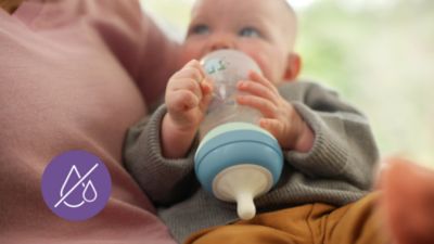 No-drip nipple design prevents spills and lost milk