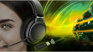 La tecnología inalámbrica 2,4 G ofrece un audio para juegos fiable y sin pérdidas