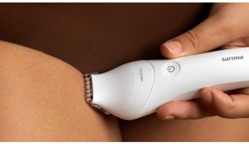 Trimmerhoved og kam til bikinilinje medfølger