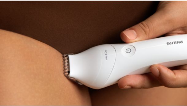 Bikiinitrimmeri otsik ja kamm tundlike piirkondade jaoks