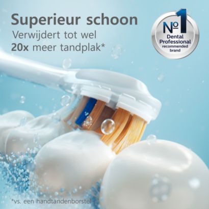 Eén opzetborstel voor complete verzorging
