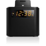Wake up to FM radio and a smartphone fully charged