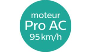 Ce sèche-cheveux DryCare Pro génère un flux d'air pouvant atteindre 95 km/h