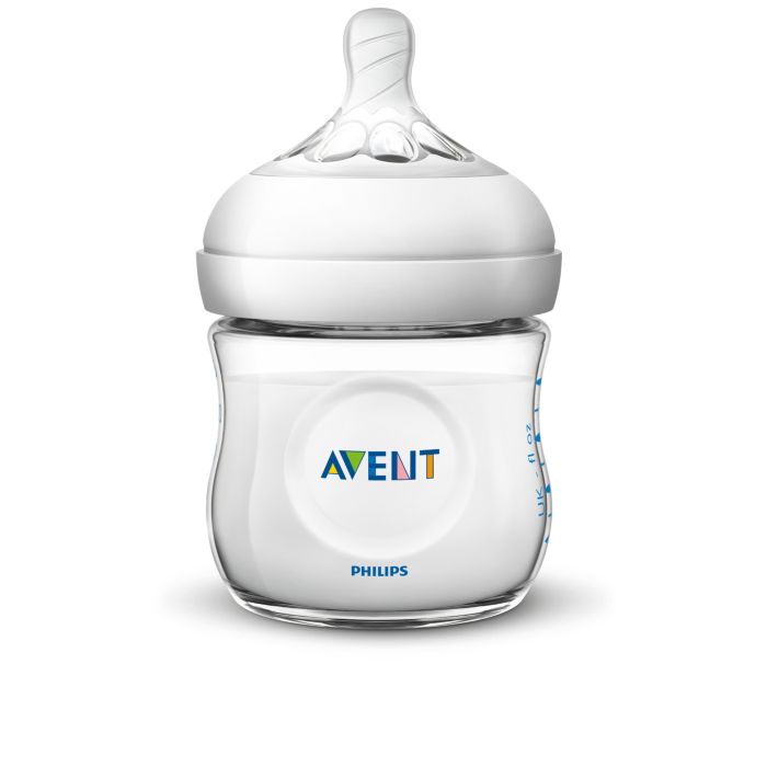 Kit Nouveau-Né Philips Avent Natural - 4 Biberons (125ml + 260ml), 4 Tétines, Sucette, Goupillon - Anti-Colique