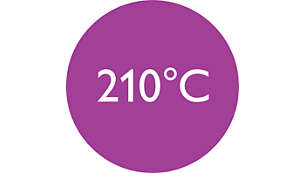 Température de 210 °C pour des résultats dignes d'un professionnel