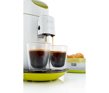 Philips Senseo Twist - Cafetera monodosis, color negro y azul