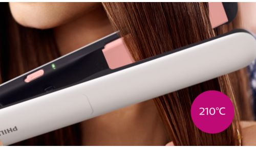 Temperatura de moldeado de 210 °C para un alisado fácil