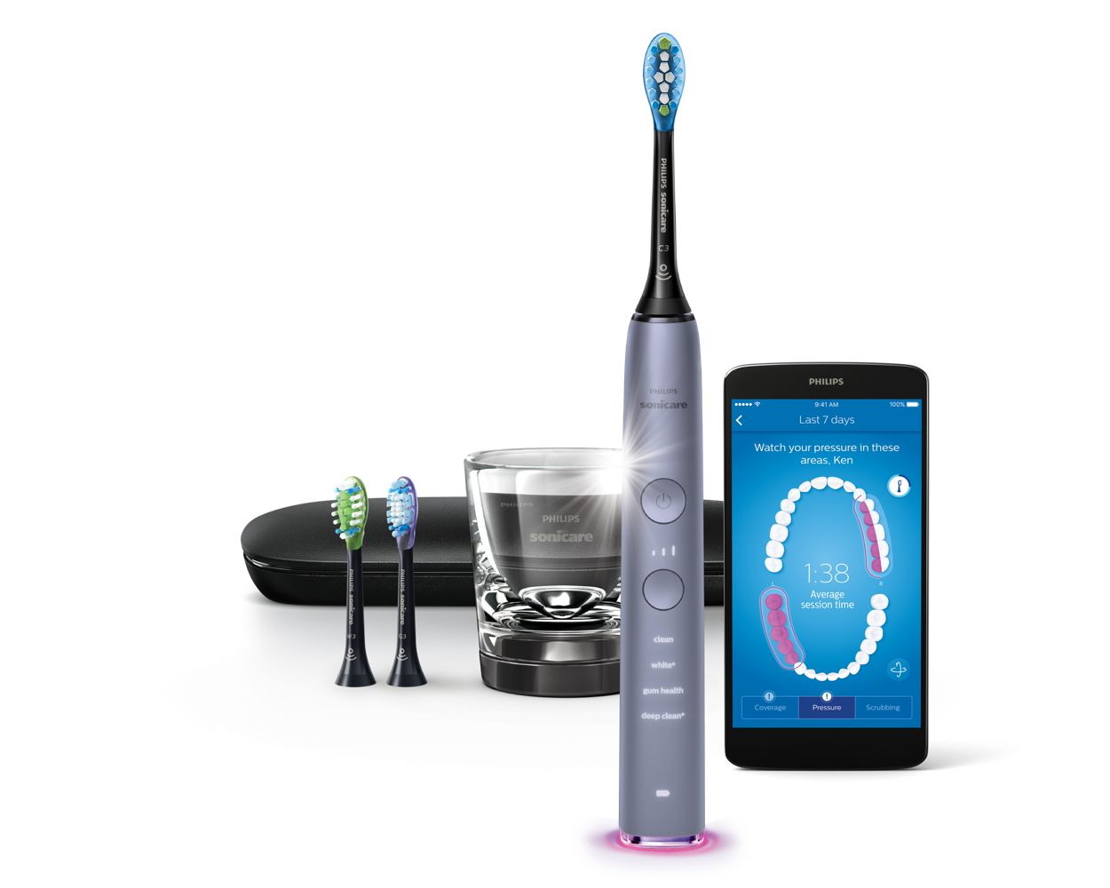 Sonic electric toothbrush with app