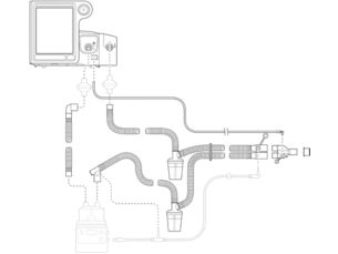 V680 Ventilator Verwendung bei nur einem Patienten Schlauchsystem