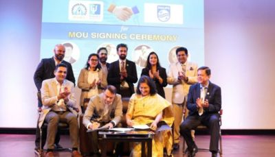 Participants at MOU signing ceremony for project management program collaboration in Pune

