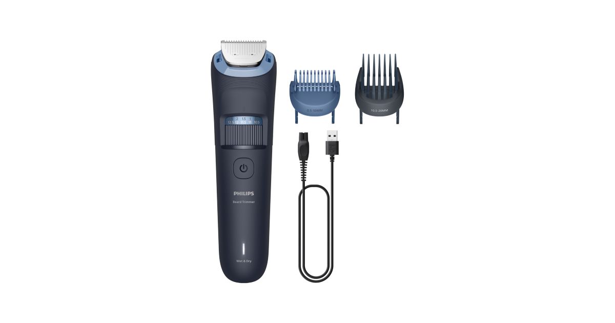 Beard Trimmer 3000 Series Starostlivosť o bradu s celokovovými čepeľami BT3665/15 - hlavný produktový obrázok Philips