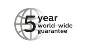 2-year guarantee plus 3 years when you register the product online