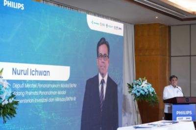 Nurul Ichwan pada acara penandatanganan nota kesepahaman produksi dalam negeri