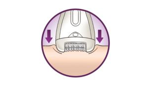 Pressure control gives you always the ideal epilation speed