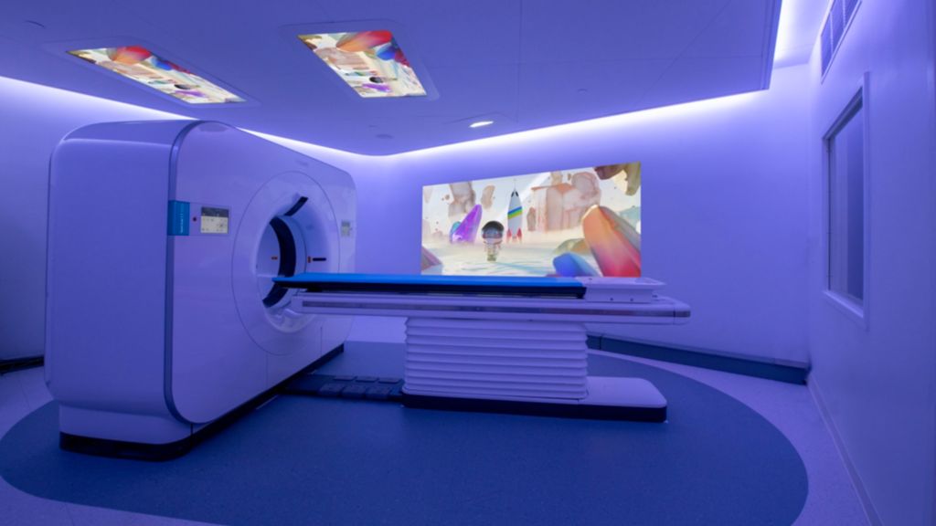 Exam room with CT 7500 with Ambient Experience.