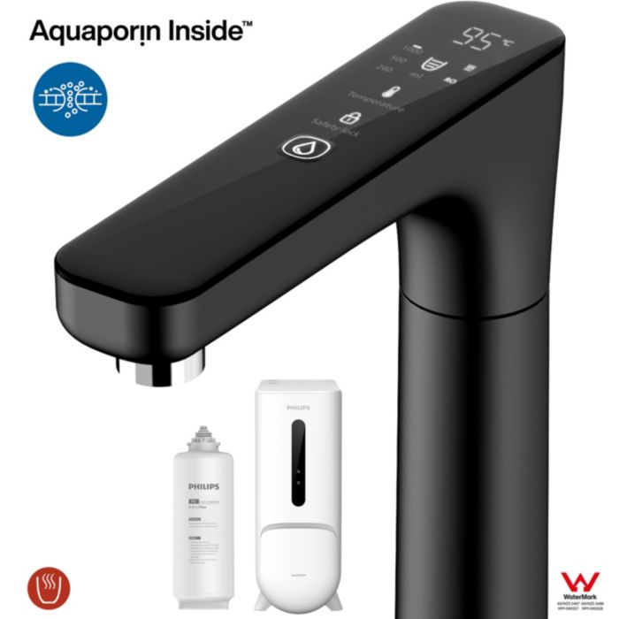 Pure tasting water, from ambient to piping hot