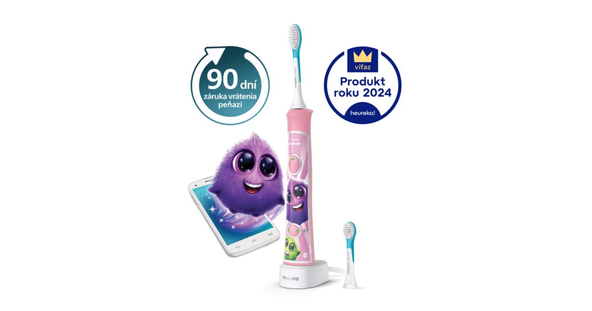Philips Sonicare For Kids Sonická zubná kefka pre deti od 3 rokov s aplikáciou HX6352/42 - hlavný produktový obrázok Philips