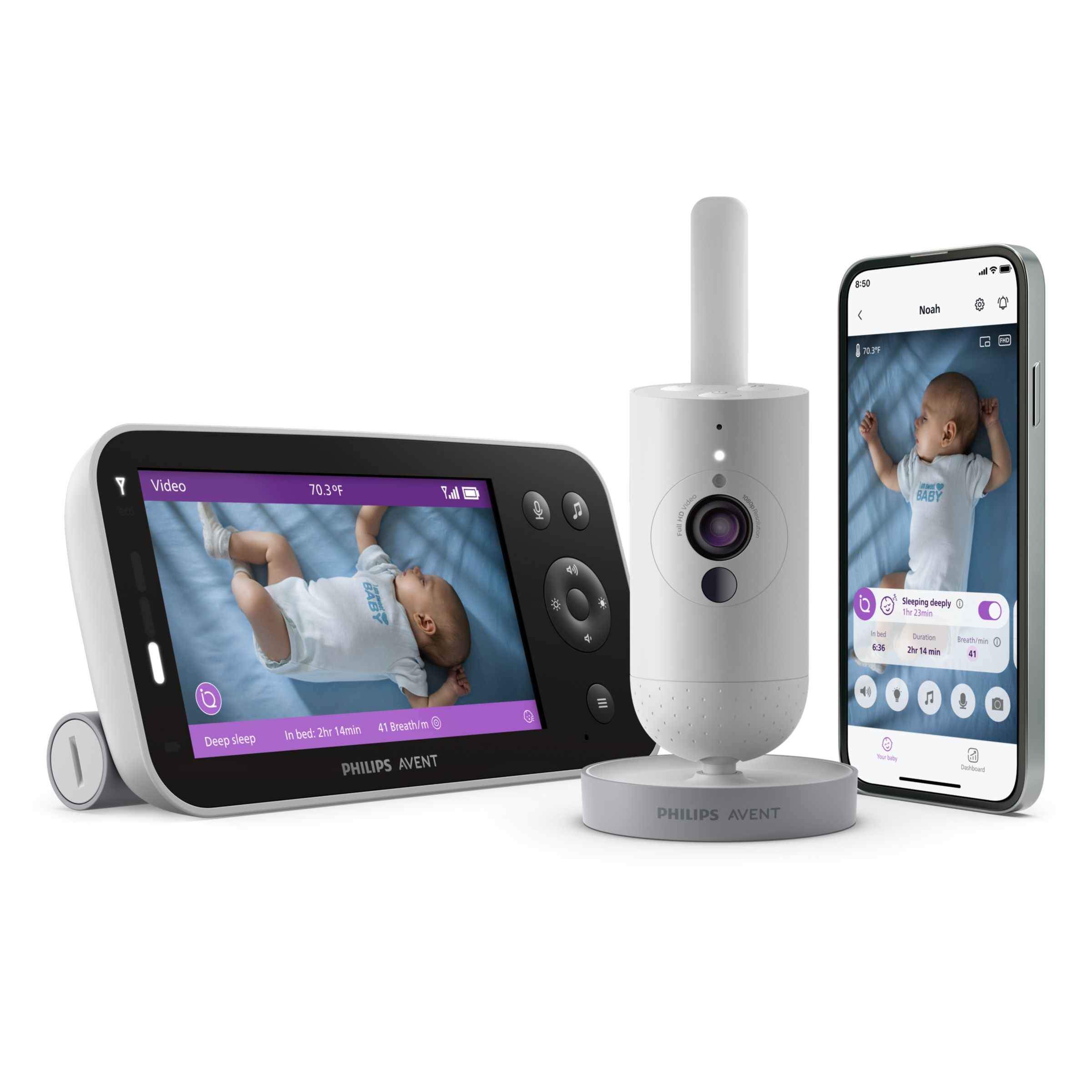 Avent Philips Connected - Chytrá Dětská Video Chůvička Premium - SCD973/26