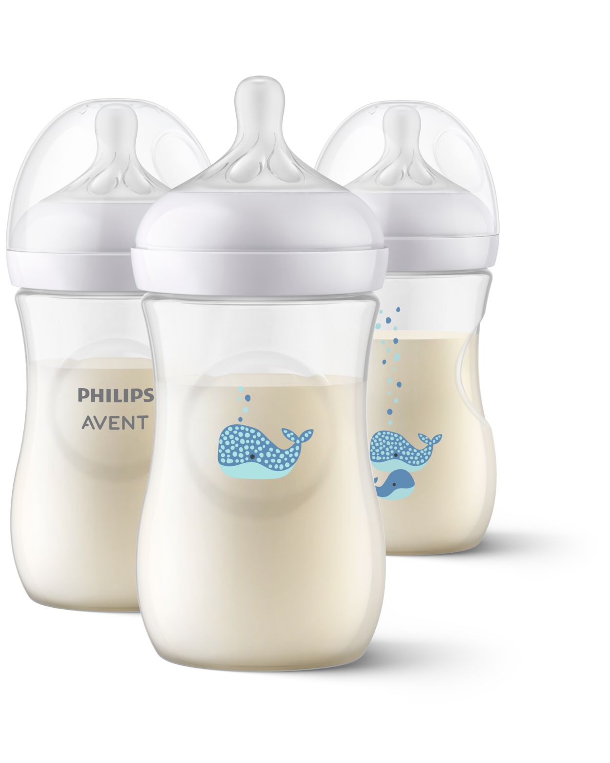 Philips Avent Natural Response Baby Bottle - 3 x 260ml Baby Milk Bottle for  Newborns and Up, BPA Free, 1+ Months (Model SCY903/03) : :  Health & Personal Care