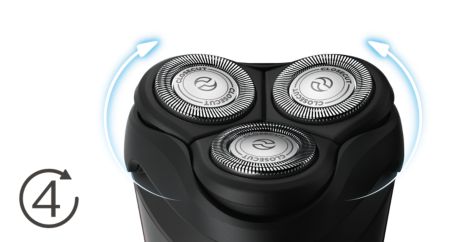 Heads flex in 4 directions to easily shave every curve