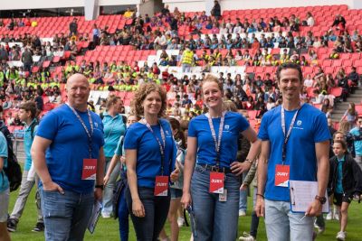 De groep van de beoordelaars van sportgebeurtenissen