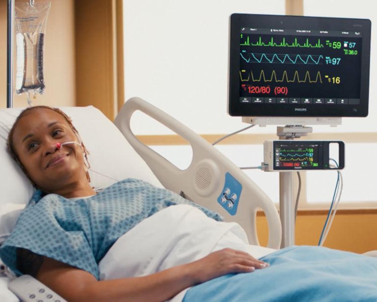 IntelliVue X3 on patient in hospital