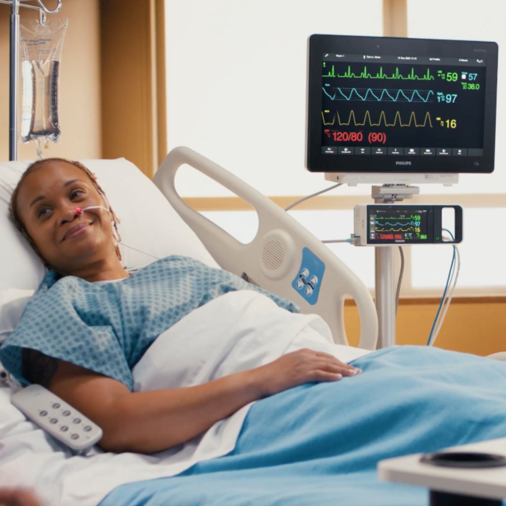 IntelliVue X3 on patient in hospital